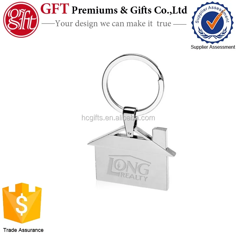 2016 Custom Real Estate Promotional Whole Metal House Shaped 2016 Custom Real Estate Promotional Whole Metal House Shaped Keychains