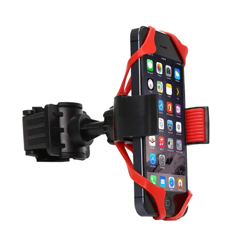 

Bike & Motorcycle Cell Phone Mount Phone Holder for Scooter Bicycle Mountain Bike Motorbike, Red, black