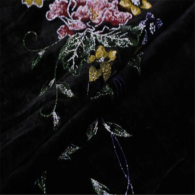 
dyed jacquard metallic silk lurex velvet fabric 