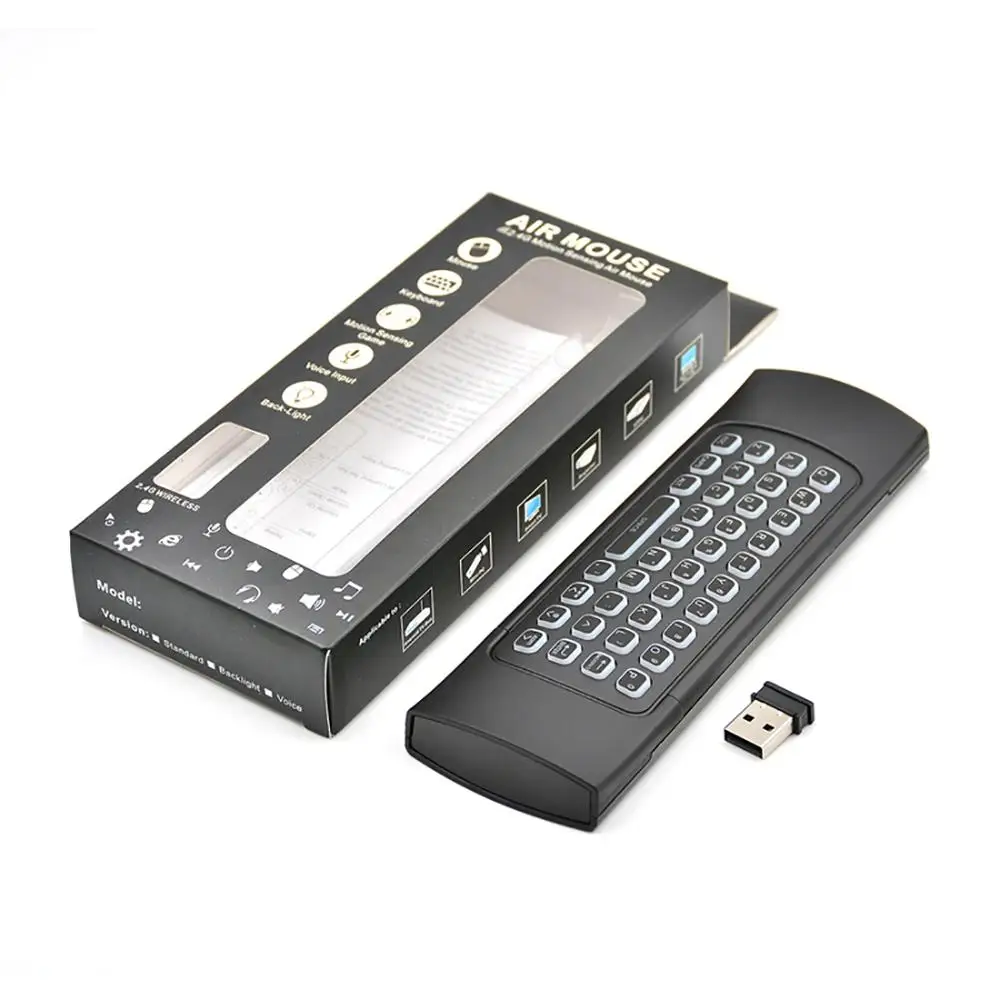 

Factory Price MX3-L T3 backlit air mouse MX3 with high quality Somatosensory remote control