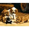Wholesale 40*50 Yiwu factory wholesale SGS diy Oil Painting, paint by number kit- Romantic dog love