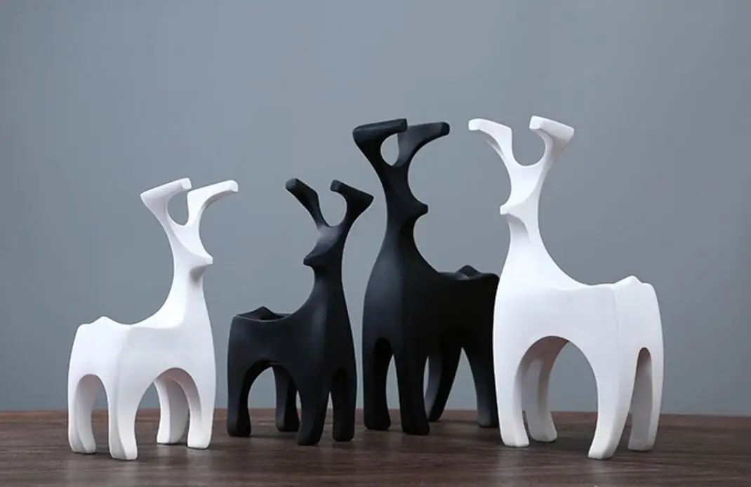 抽象的な彫刻樹脂鹿の置物 - Buy 抽象彫刻、抽象、鹿置物 Product on 