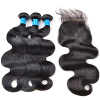 

kabeilu wholesale raw virgin cuticle aligned mink brazilian hair bundles body wave human hair extensions with closure