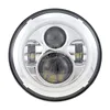 Headlamp w/ White/Blue/Yellow LED Daytime Running Light Halo H4 7 Inch Headlight Evolution 1 Round LED Black Head Light for Harl