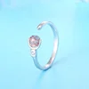 latest wedding ring jewelry oem crystal rings Strawberry crystal adjustable open ring for women