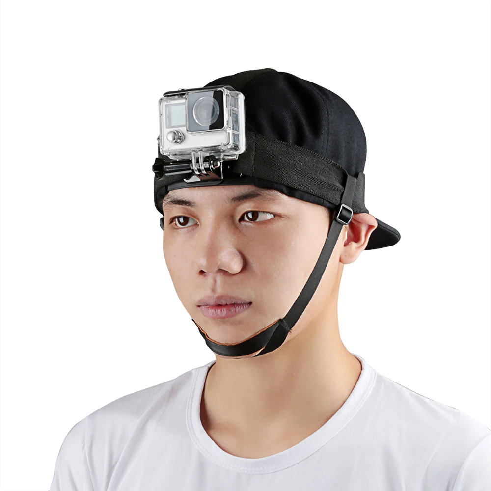 Adjustable Nylon Belt Head Strap Mount Headband With Chin Mount For