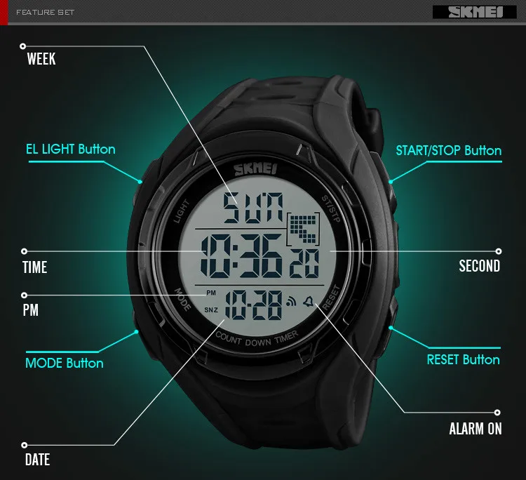Skmei 1313 Sports Watch Water Resistant 50m Wristwatches Chrono Dual Time  Military Analog-digital Watches Men Wrist - Buy China Brand Chrono Men  Sport Hands Watch Digital,Relojes Hombre,Top Grade Water Resistant Alarm  Chrono