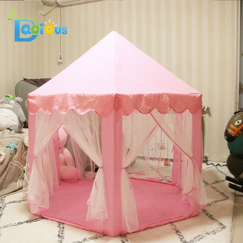 

Princess Kids Play Tent Large House Kids Castle Play Tent with Children Indoor and Outdoor Games, Pink,blue,green
