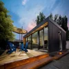 Easy quick assembly custom outdoor beautiful design luxury living glass villa tiny container prefab house