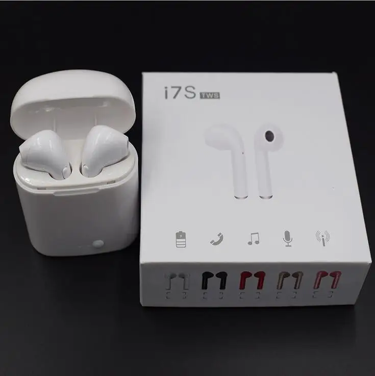 

I7s TWS Wireless Blue-tooth Earphones With Charge box Headsets Earbuds For Iphone X 6 7 8 plus For Samsung For Xiaomi For Huawei, N/a