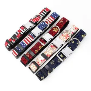 Image of Wholesale OEM Custom Logo Name Neoprene Nylon Big Dog collars Pet products for Small & large dogs