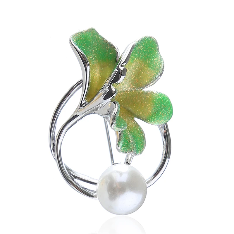 

Beauty Gold Plated Crystal Brooch Women Prom Jewelry Morning Glory Shape