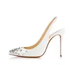 white pumps 2019 designs women pointed toe high heel wedding shoes