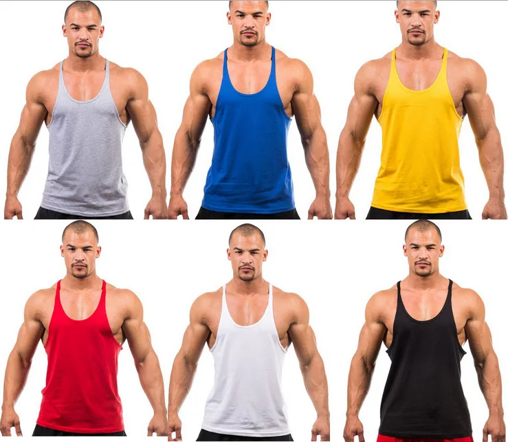 

Y Back Mens Bodybuilding Gym Stringer Singlet Tank Top Print