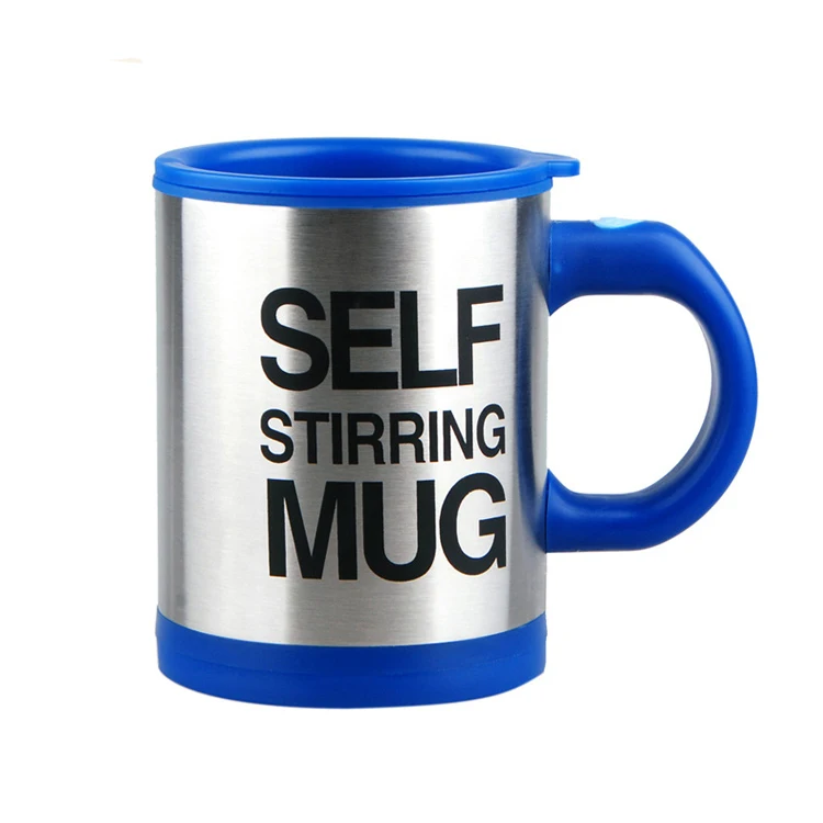 
350ml stainless steel auto self stirring coffee mug 