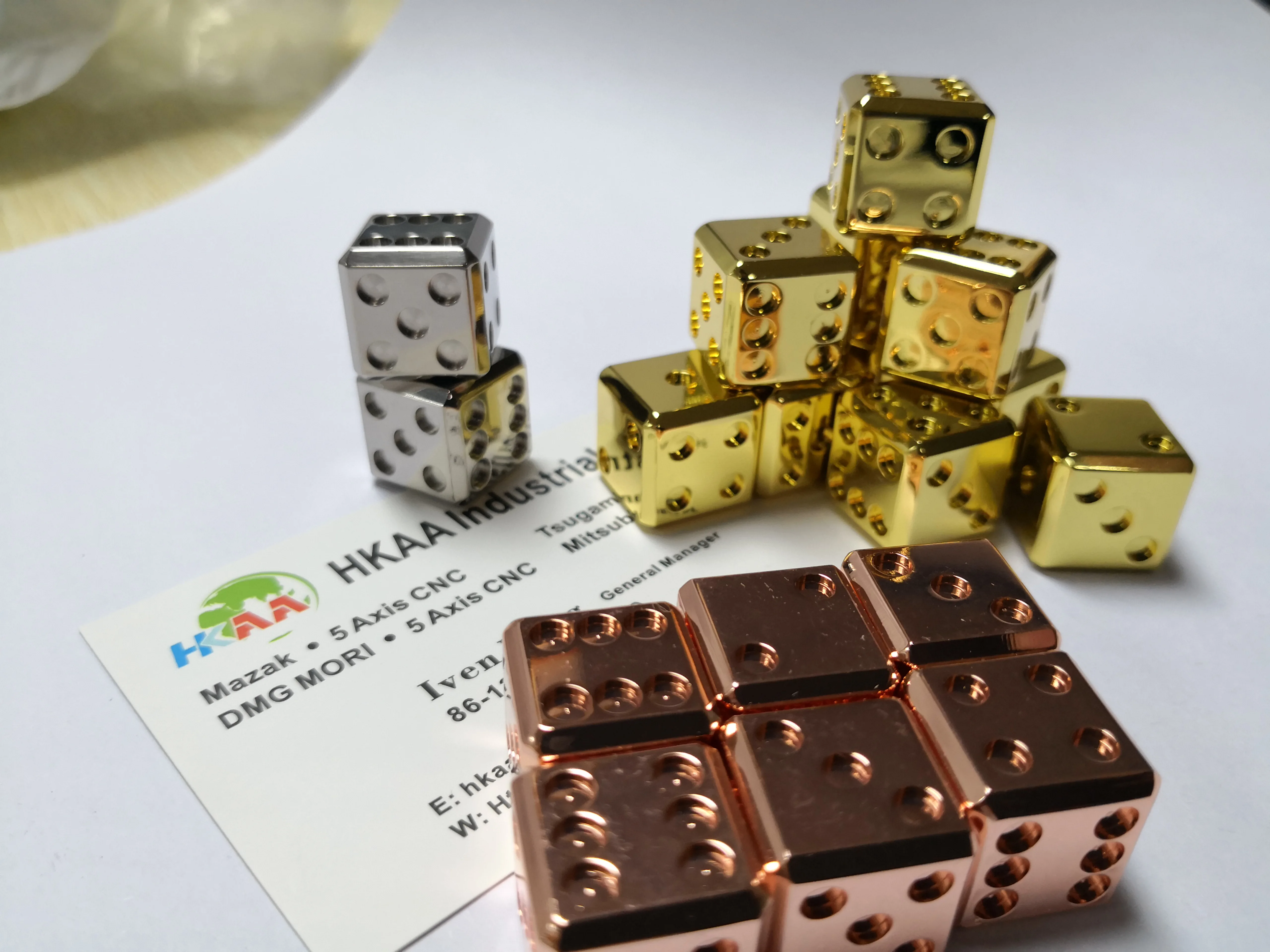 Titanium Cnc Precision Machined 6 Side Casino Game Metal Dice Buy