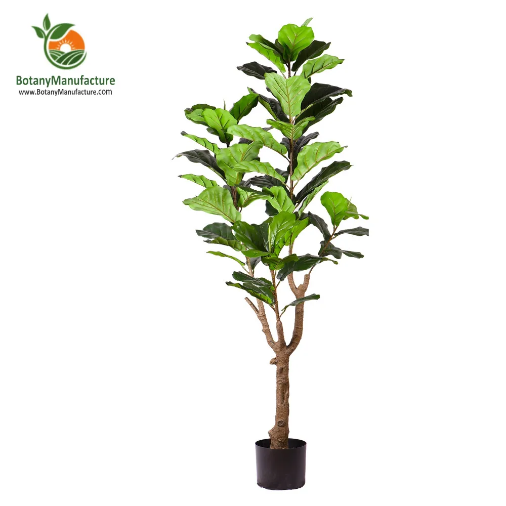 

Artificial Fiddle Leaf Fig Tree, Potted Artificial Plant, Green