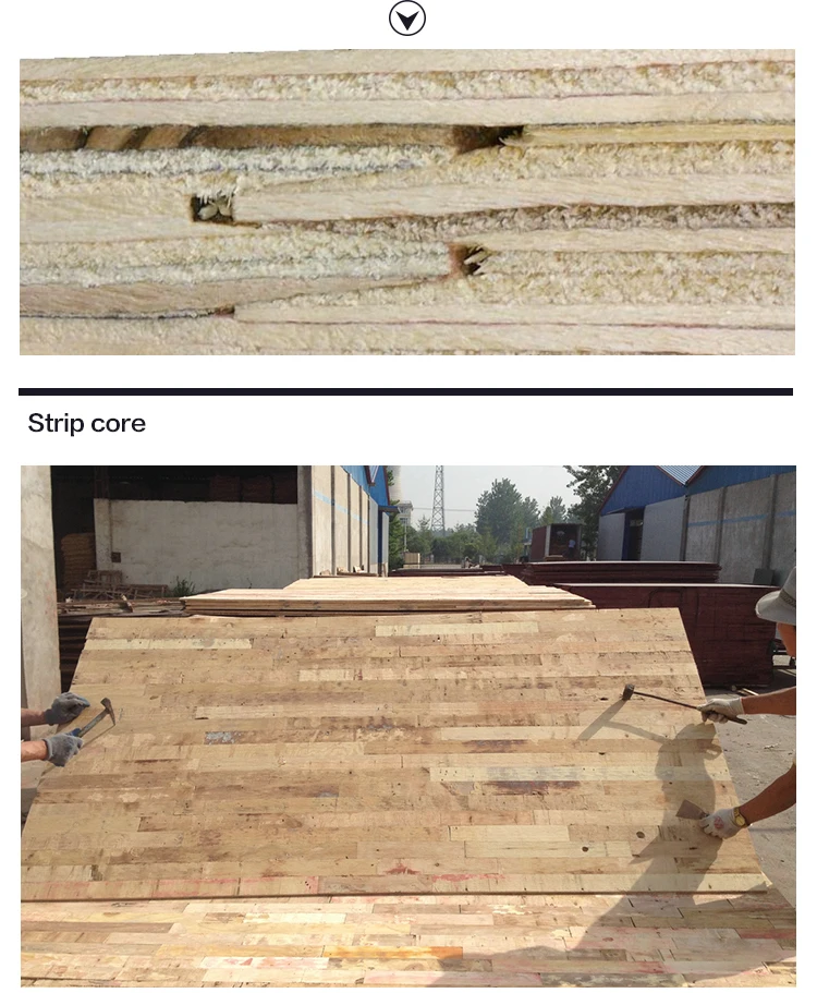 Biexplex/bienplex+ Finger Joint Or Strip Core Recycled Film Faced