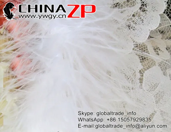 
NO.1 Feathers Supplier CHINAZP in Stock Factory Wholesale Natural Bleached White Turkey Marabou Feather Plumage Boas 