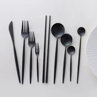 

18/10 stainless steel matte black cutlery/flatware set