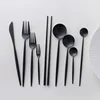 18/10 stainless steel matte black cutlery/flatware set