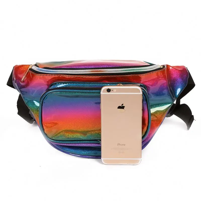 

Professional manufacturer oem design rainbow color fanny pack outdoor stylish fanny pack, As picture