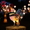 chinese new year zodiac animal series rooster led silk lantern large lamp group