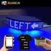 Screen Size 160x28MM P4-7x40 Resolution Rechargeable battery Text Displaying LED flexible Strip for Cloth Hat Shoes