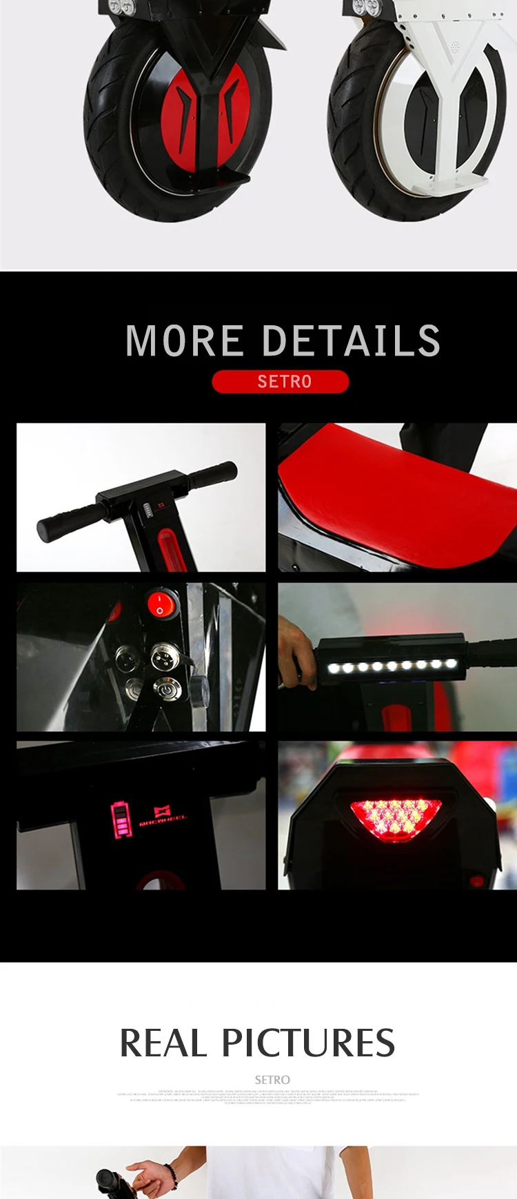 Super Monocycle Electric Scooter One Wheel Unicycle Selfbalancing Scooter Ebike El Electric