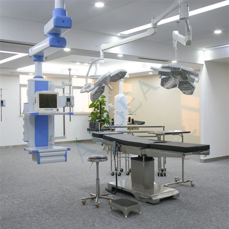 Medical operating room two heads halogen shadowless bulbs hospital lamp supplier