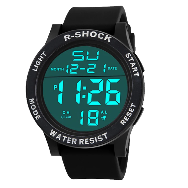 

HONHX 1001 Digital Watches Men Sports life Waterproof Large Dial Hours Military Luminous Wristwatches cheap smart watch