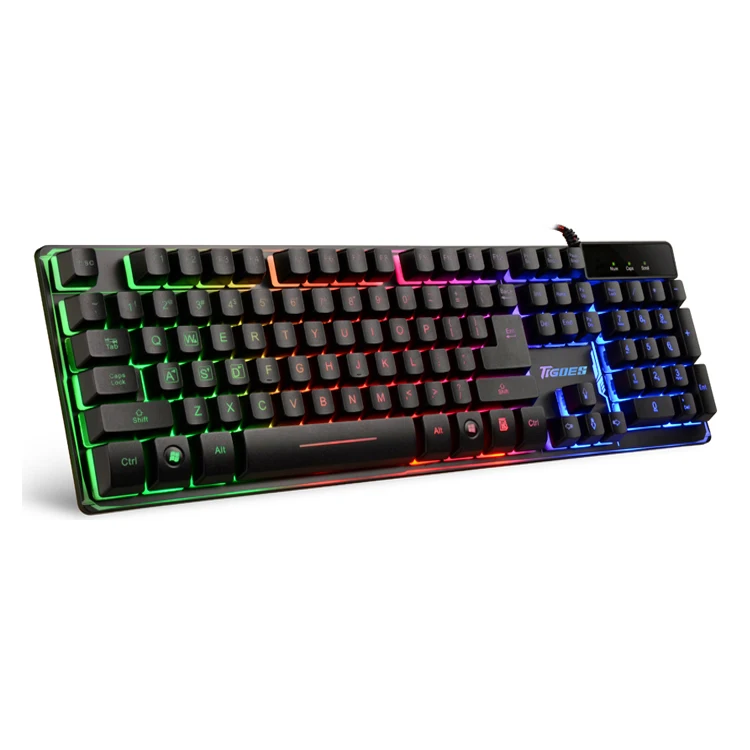 Gaming keyboard led game keyboard 104 Keys USB wired keyboard