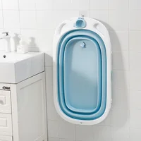 

New products plastic New style foldable baby bathtub/good folding baby bath tub with portable fold bathtub