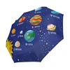 Solar system sun planet 3 folds personalised mens umbrella auto open and close