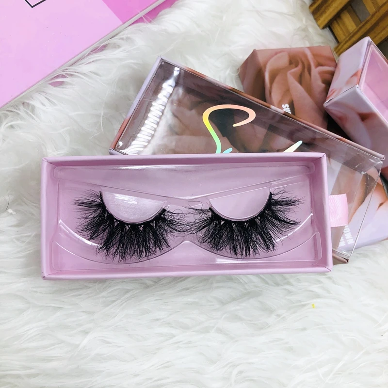 

PVC flower holographic logo box 100% Handmade Wholesale 3d Lashes Private Label Mink Eyelashes Package Box Samples, Natural black