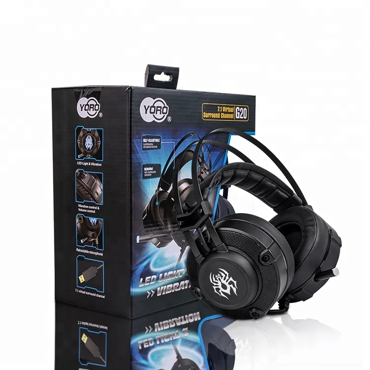 

7.1 Channel OEM Game Headphones Gaming Wired Headsets with LED light, N/a