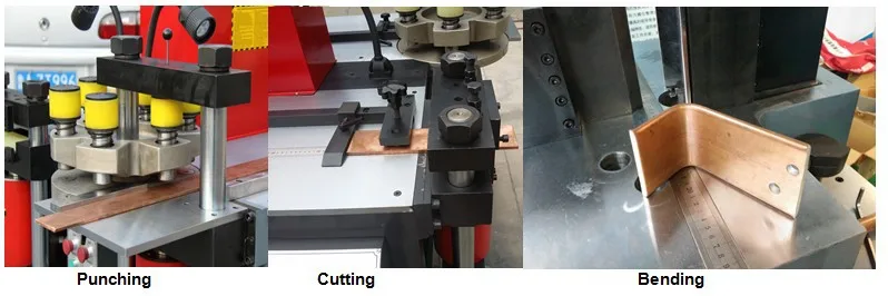 three working units of busbar machine