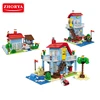 Zhorya plastic intelligent diy self assemble mini building bricks house toy for kids