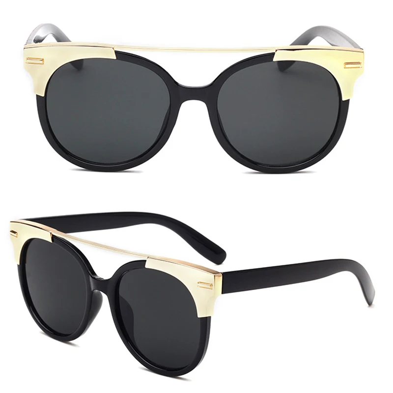 

New design Fashion Sunglasses Wholesale Cheap character double bridge Sunglasses, Any color customized