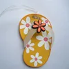 hot selling sofe pvc rubber luggage tag slipper shape
