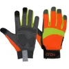 PRISAFETY Hiv Orange Industrial Safety Mechanical Working Construction Gloves for Light Work Area