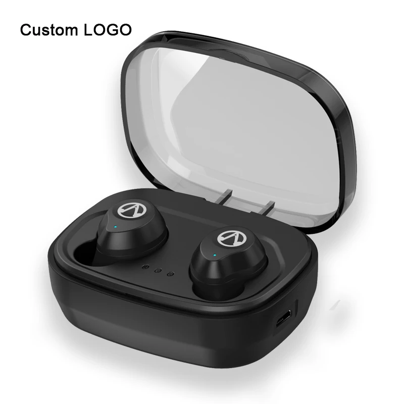 

New Logo Custom earbuds tws headphone wireless bluetooth earphone with charging case for samsung, White;blue