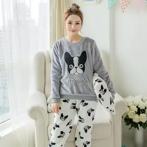 

Wholesale Christmas Pajamas Women Warm Winter Cute Sleep Pyjamas Sets Animal Flannel Female Sleepwear Men Funny Home Clothes