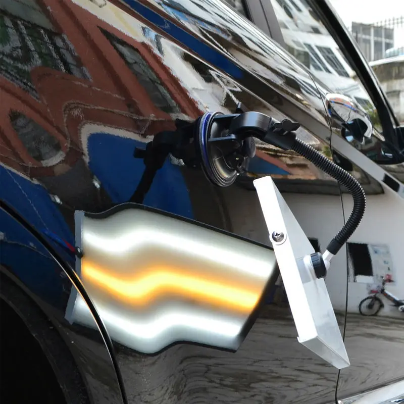 Car Aluminum Alloy Tool 3 LED Light Board Paintless Dent Repair Removal Tool