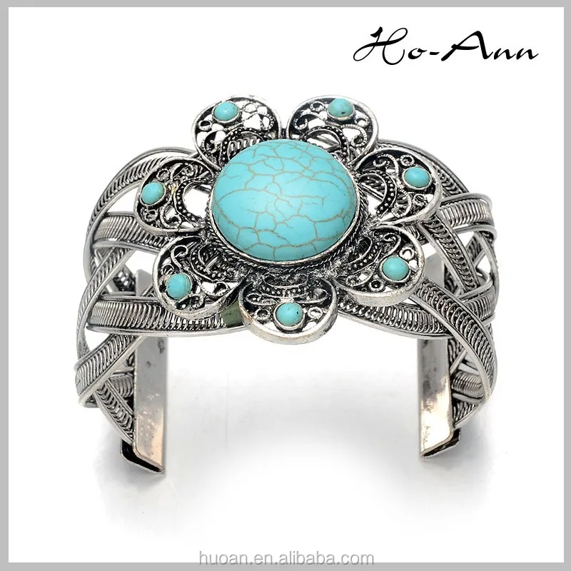 DSC-3944 Cheap wholesale bangles natural turquoise bangle fashion jewelry