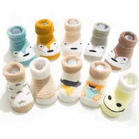 

0-3 years old newborn cotton children's cartoon terry socks baby towel bottom thick autumn and winter socks wholesale custom