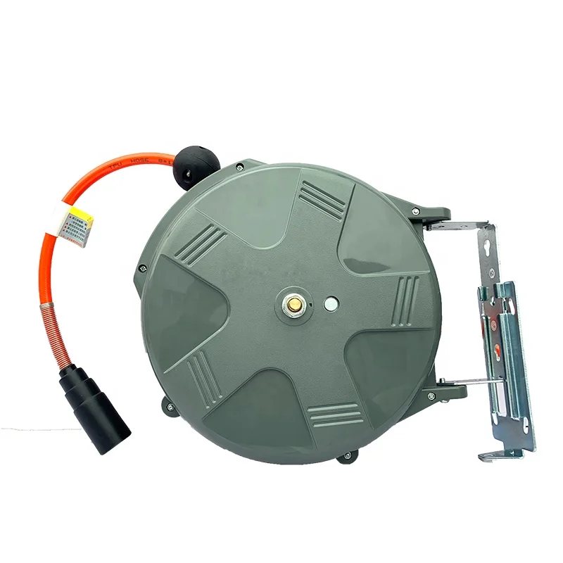 

2019 Wholesale automat 10M/15M/20M/30m abs plastic fire hose reel and pump nozzle specification cabinet system price, Gray;orange;red (can be customized in any color)