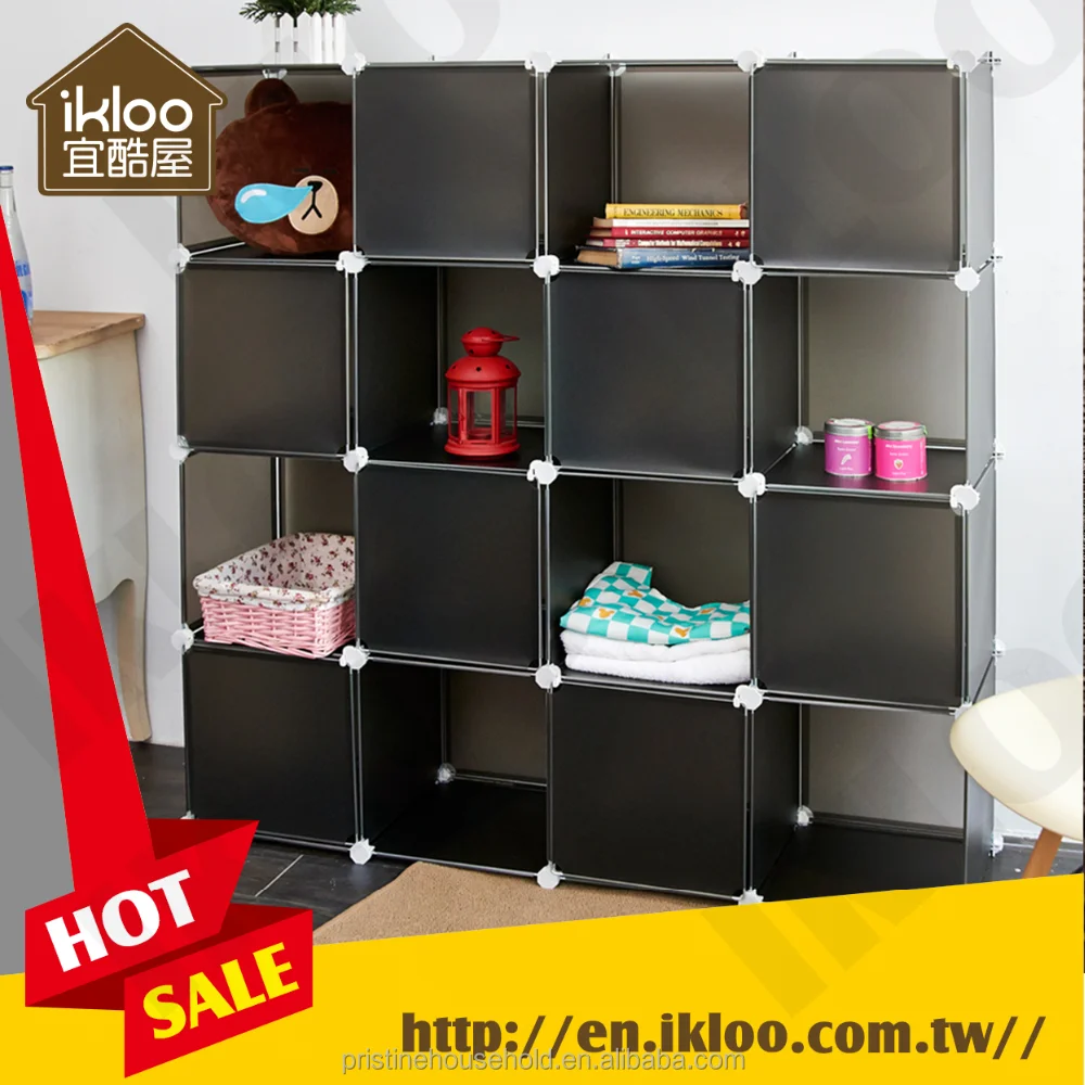 Negro 16 material plástico PP estilo moderno cubo mágico organizador de