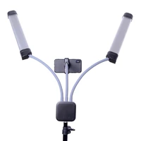 

2 arms LED Dual Color Dimmable Fill Light Photo studio Photographic Lighting for Phone and Camera Ring Light