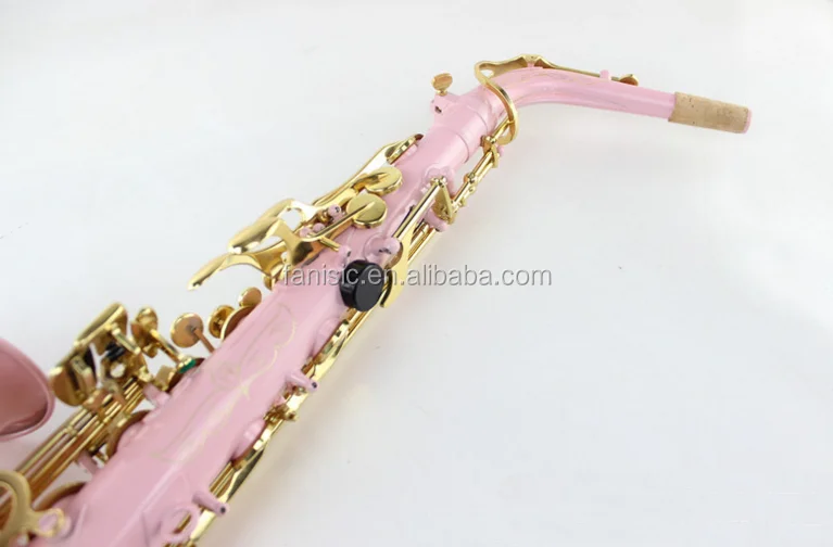 Hot Sale Pink Body Colored Alto Saxophone Price With Gold Keys And Sax